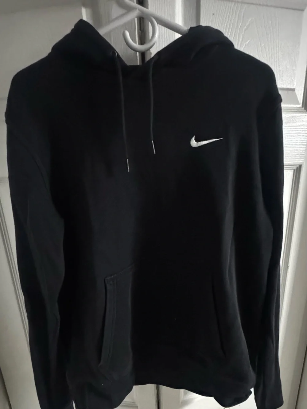 Nike Black Hoodie with White Swoosh Logo